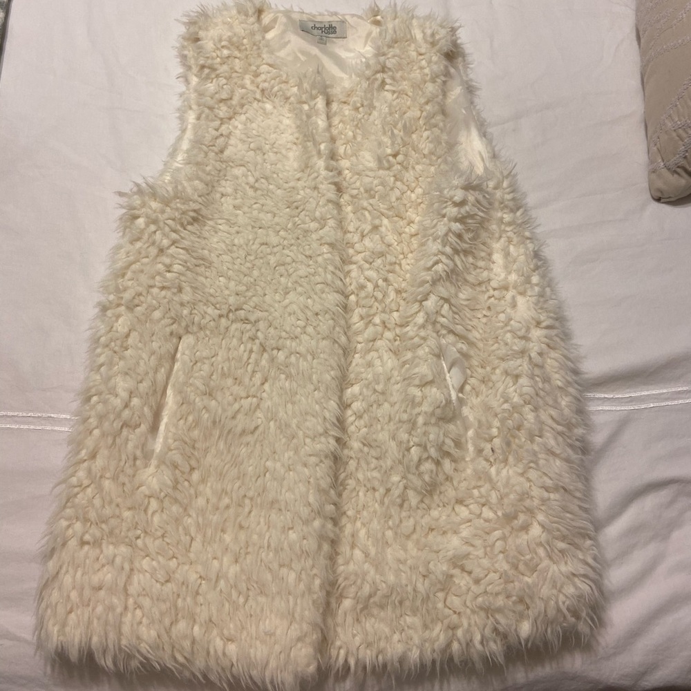 White Fuzzy Vest